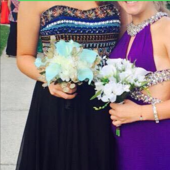 Sherri Hill strapless beaded dress - Picture 2 of 4